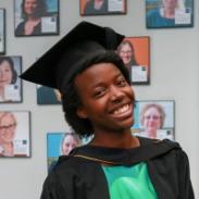 A profile picture of Gertrude Nkomo, graduate of the University of Bradford