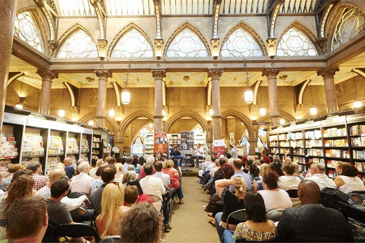 A crowd in attendance at the Braford Literature Festival at Waterstones, Bradford