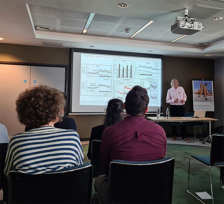 Professor Mark Boyett presenting his research at the NCRG meeting