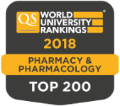QS World University Rankings Pharmacy and Pharmacology 2018 award.