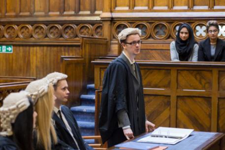 Students in a mooting session