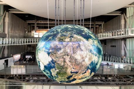 Modern World Globe Sculpture