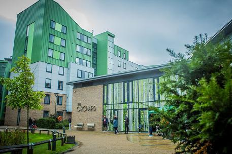 The Green, on-site accommodation at the University of Bradford.