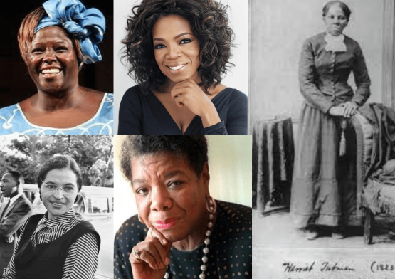 Collage of female black history heroes
