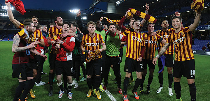 Players from Bradford City Football Club