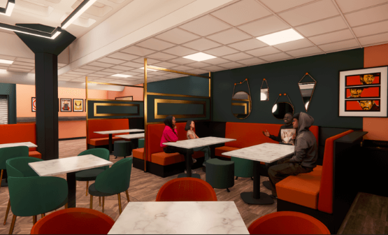 Image of new bar with modern tables and chairs Image of new bar with modern tables and chairs