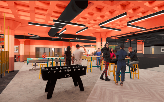 Image of new Student Central games area with table football and pool tables Image of new Student Central games area with table football and pool tables
