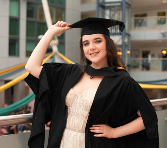 Ella Bodnar in her graduation robes Ella Bodnar in her graduation robes
