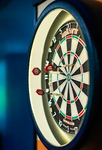 A dart board A dart board