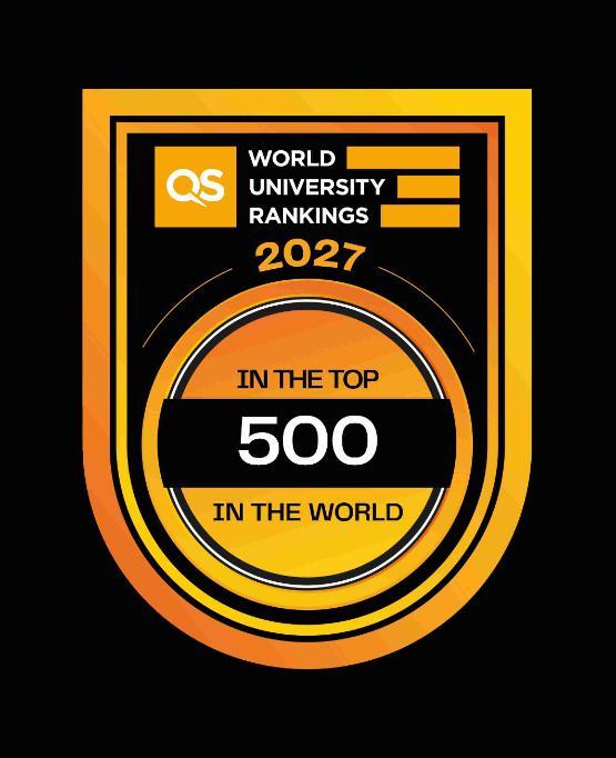 QS World Top 500 ranking badge QS World Top 500 ranking badge