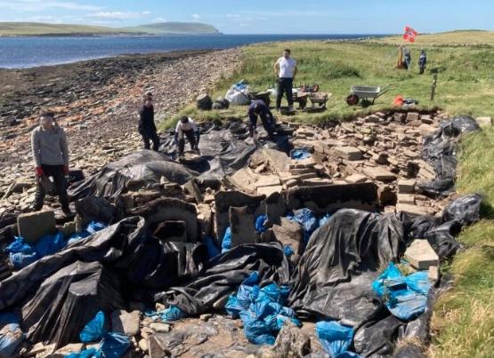 Knowe of Swandro archarological dig Knowe of Swandro archarological dig