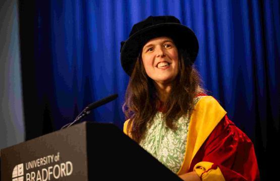 Comedian Rosie Jones at her honorary graduation Comedian Rosie Jones at her honorary graduation
