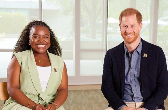 Vee Kativhu with Prince Harry Vee Kativhu with Prince Harry