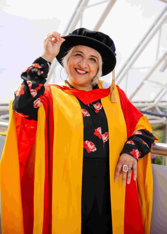 Shanaz Gulzar MBE receiving her honorary doctorate Shanaz Gulzar MBE receiving her honorary doctorate