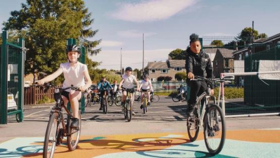 Children riding bikes Children riding bikes