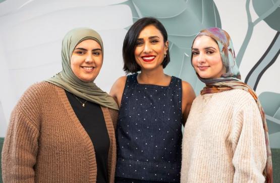 Anita Rani meets two of the students who have benefited from her scholarship Anita Rani meets two of the students who have benefited from her scholarship