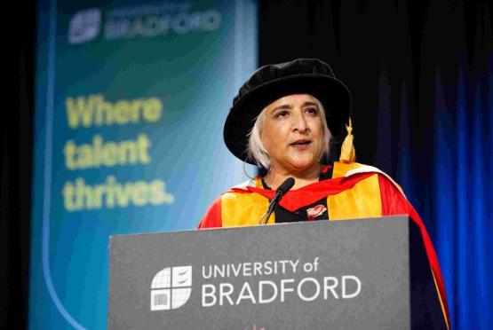 Shanaz Gulzar MBE receiving her honorary doctorate Shanaz Gulzar MBE receiving her honorary doctorate