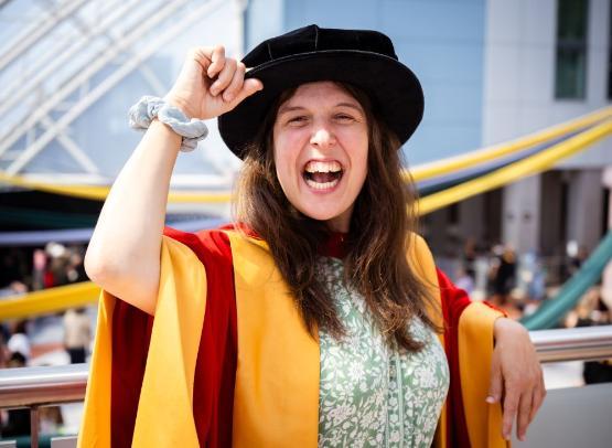 Comedian Rosie Jones at her honorary graduation Comedian Rosie Jones at her honorary graduation