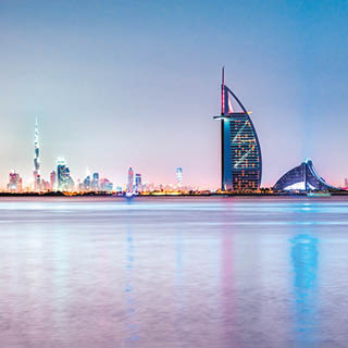 A banner image of the Dubai skyline