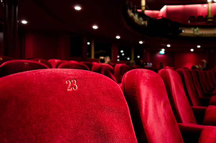 Red velvet theatre seating