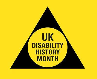 The logo for UK Disability History Month.