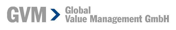 Text reading GVM  Global Value Management GmbH