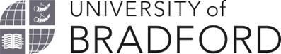 The logo for the University of Bradford.