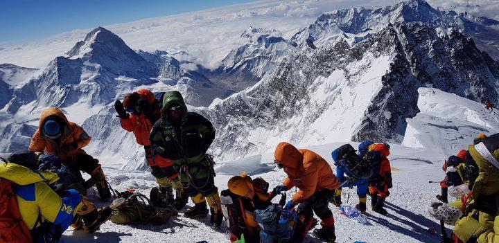 Sangeeta Bahl Soaking in sunlight at Mount Everest Camp 2 at 21500 feet 