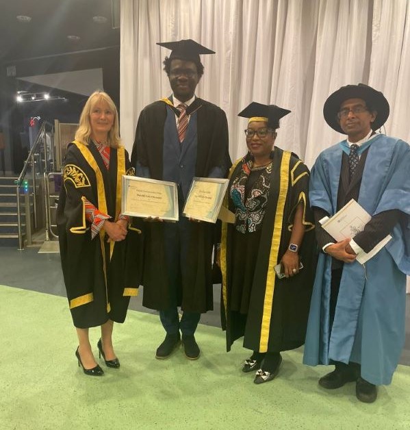 David Owumi 2021 on the day of graduation ceremonies at the University of Bradford.