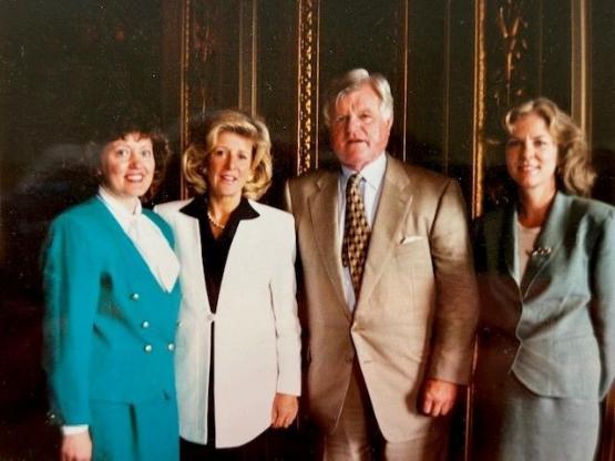 Shirley Cramer CBE, BA Applied Social Studies, 1978 during her career as CEO of NCLD in New York with colleagues.