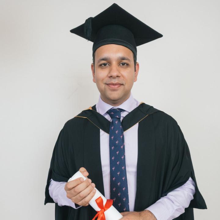 Mohsan Ali in Graduation Cap and Gown