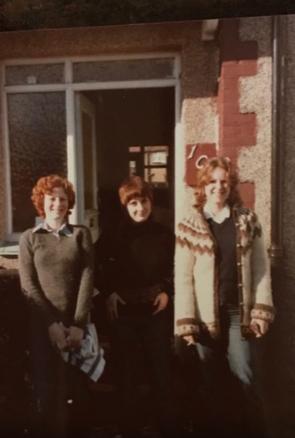 A photograph from 1978 of Shirley Cramer CBE and two other students