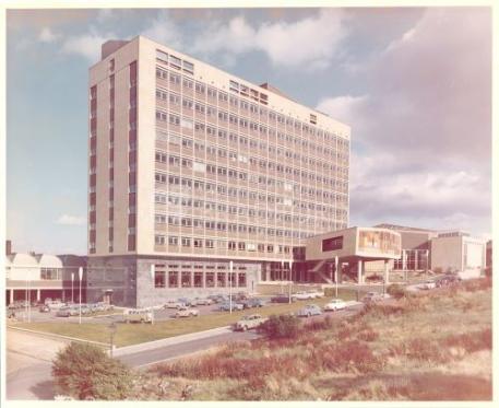 An image of the University of Bradford Richmond Building, taking in the 1960s. For the Big Bradford Reunion Memorabilia workshop.