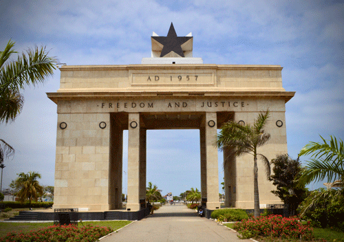 The Independence Arch at Black Star Square, Accra. (Unsplash)