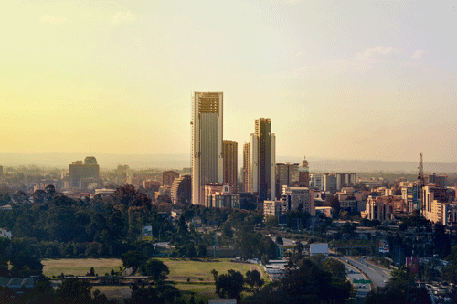 Nairobi city scape at sunset (unsplash)