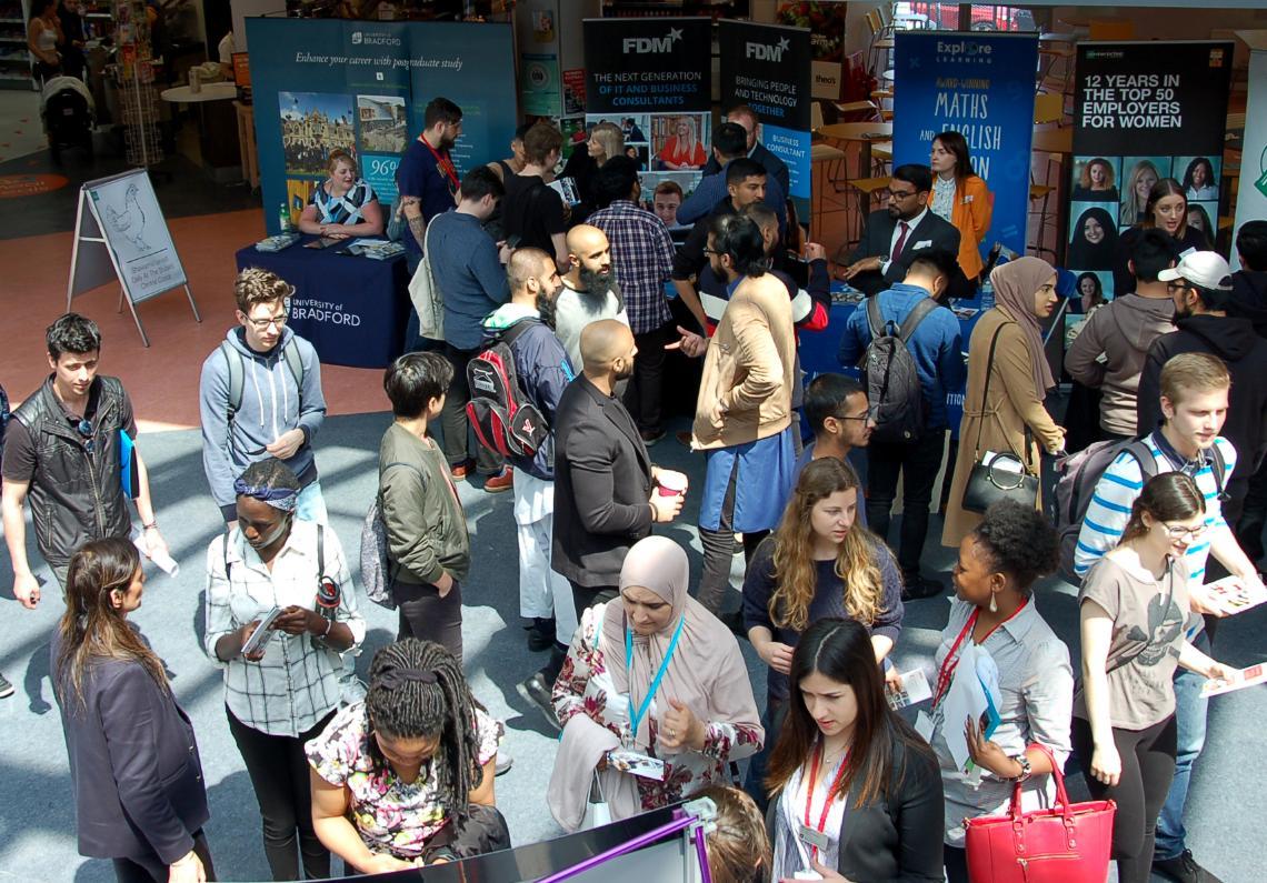 A photo of the Summer Careers Fair from May 2018