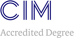 CIM Accredited degree blue logo
