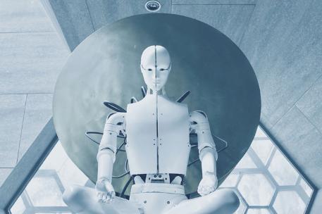 A futuristic human robot