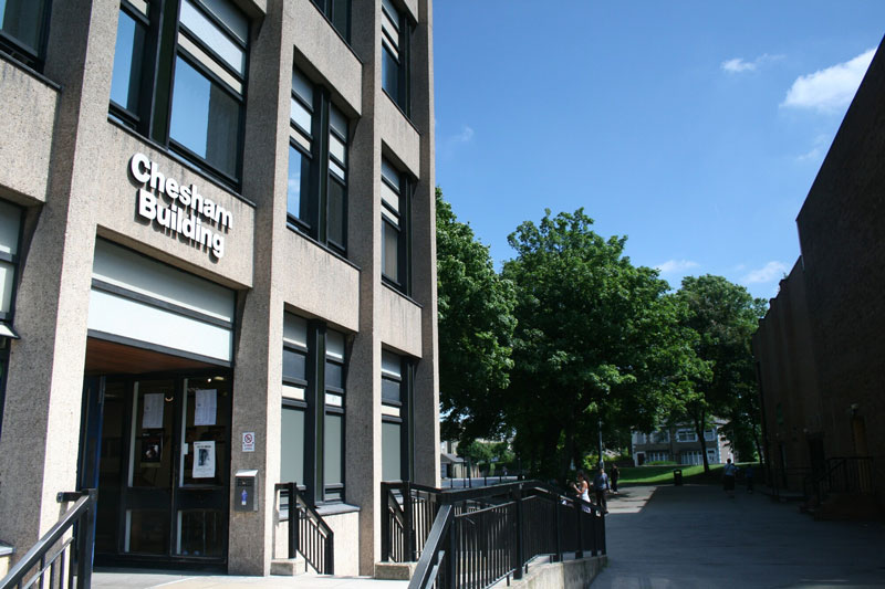 The entrance to Chesham B, University of Bradford