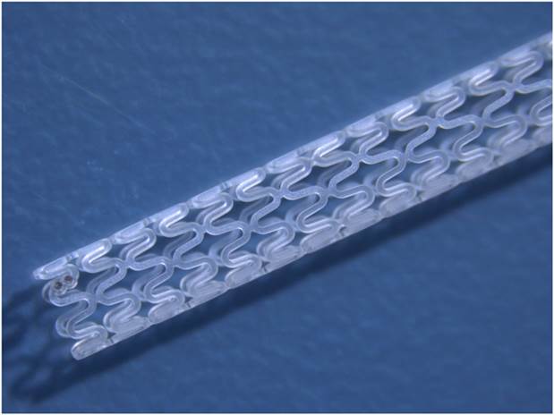 Biodegradable stent produced by Arterius.