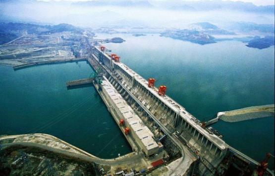 An image of the Three Gorges Dam, China, taken in 2012.