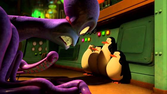 Screenshot from Dreamworks animation Penguins of Madagascar