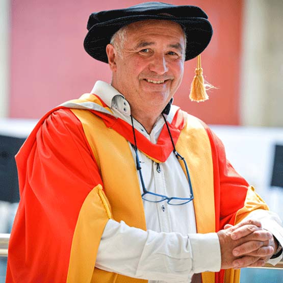 Andrew Dixon, honorary award recipient July 2022. Doctor of the University.