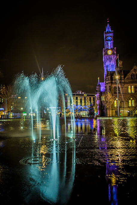 City Park Bradford at night