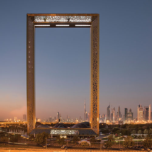 The skyline of Dubai.