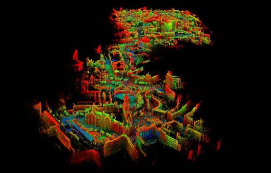 A 3D laser scan of buildings in Bradford city centre