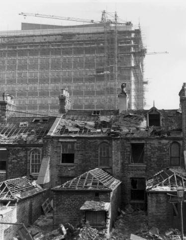 Old Victorian terraced houses being cleared near the University of Bradford in 1966