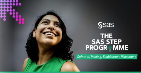 Poster showing smiling student enrolled on digital skills course