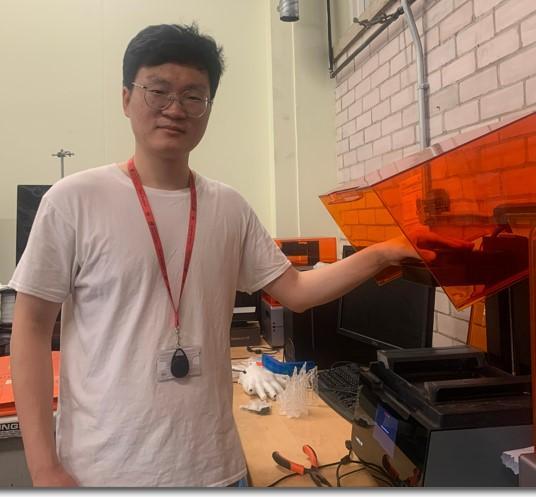 Kaixin Sun, from BUCT, pictured at the Polymer IRC during his six month placement at the University of Bradford