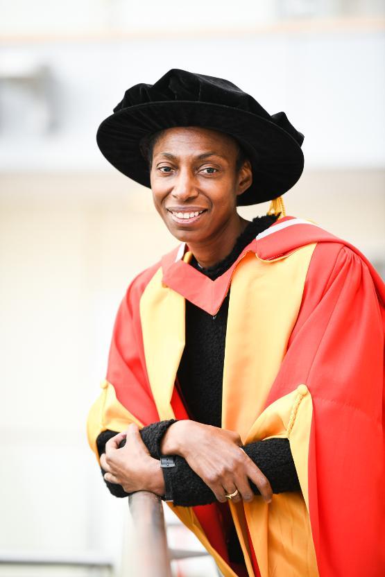 Dame Sharon White in graduation robes